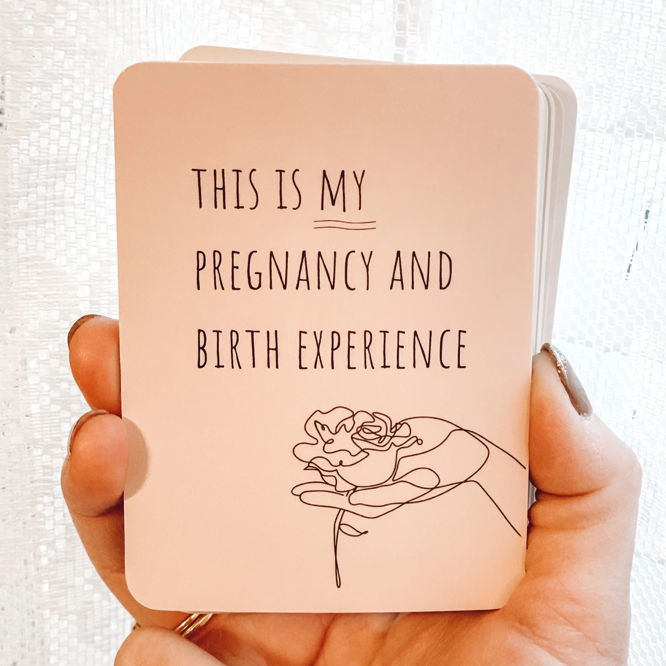 Custom Recycled Paper New Moms Pregnancy and Birth Affirmation Card Deck