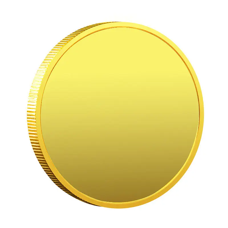 Customized copper brass aluminum sublimation metal coin purse gold blank rounds challenge coin for engraving
