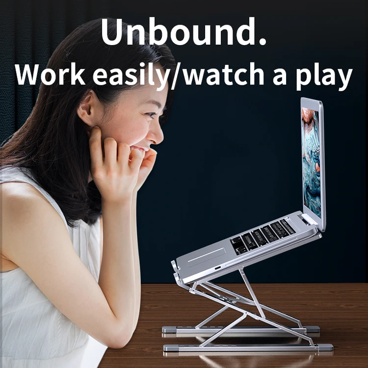 MC N8 эргономичная регулируемая Портативная подставка из алюминиевого сплава для ноутбука складные двухслойные подставки планшетного ПК