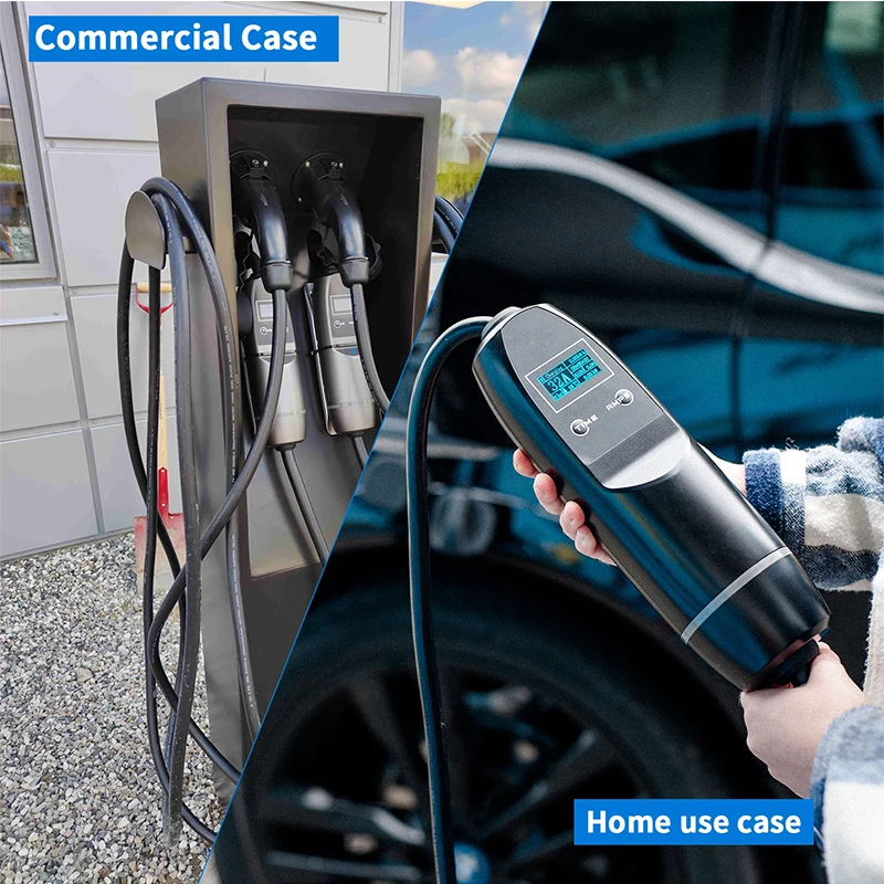 J1772 Type 1 Portable Evse Home Charging Cables with NEMA 14-50 Plug Adjustable 8/16/32/40a Ev 40 Amp Charger