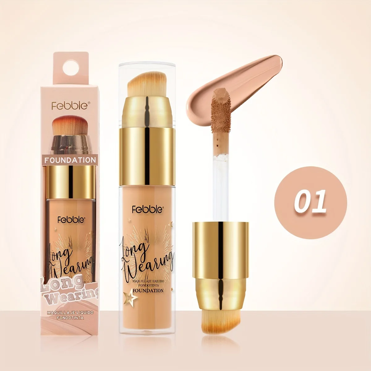 Waterproof and makeup enhancing liquid foundation combination suit
