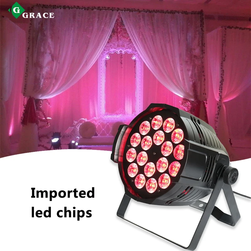 Grace 18*18W RGBWAUv 6in1 LED Par Can Indoor Par Stage Lighting