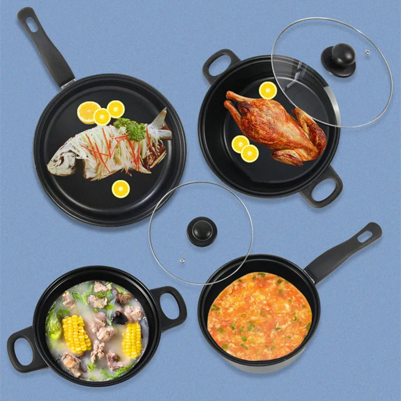 Wholesale Cookware 13 Piece Set Nonstick Stock Pot Stew Pan Frying Multi-piece