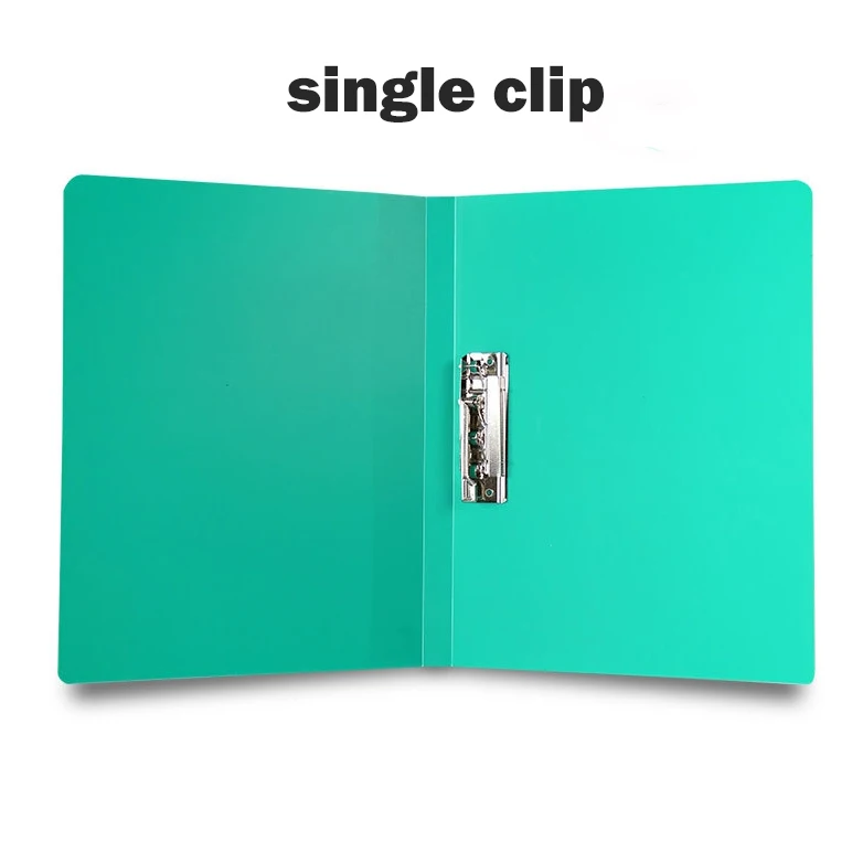 BEYOND Custom Logo Hard PP Metal Double Paper Clip File Folder with Spring for Office Use Organization