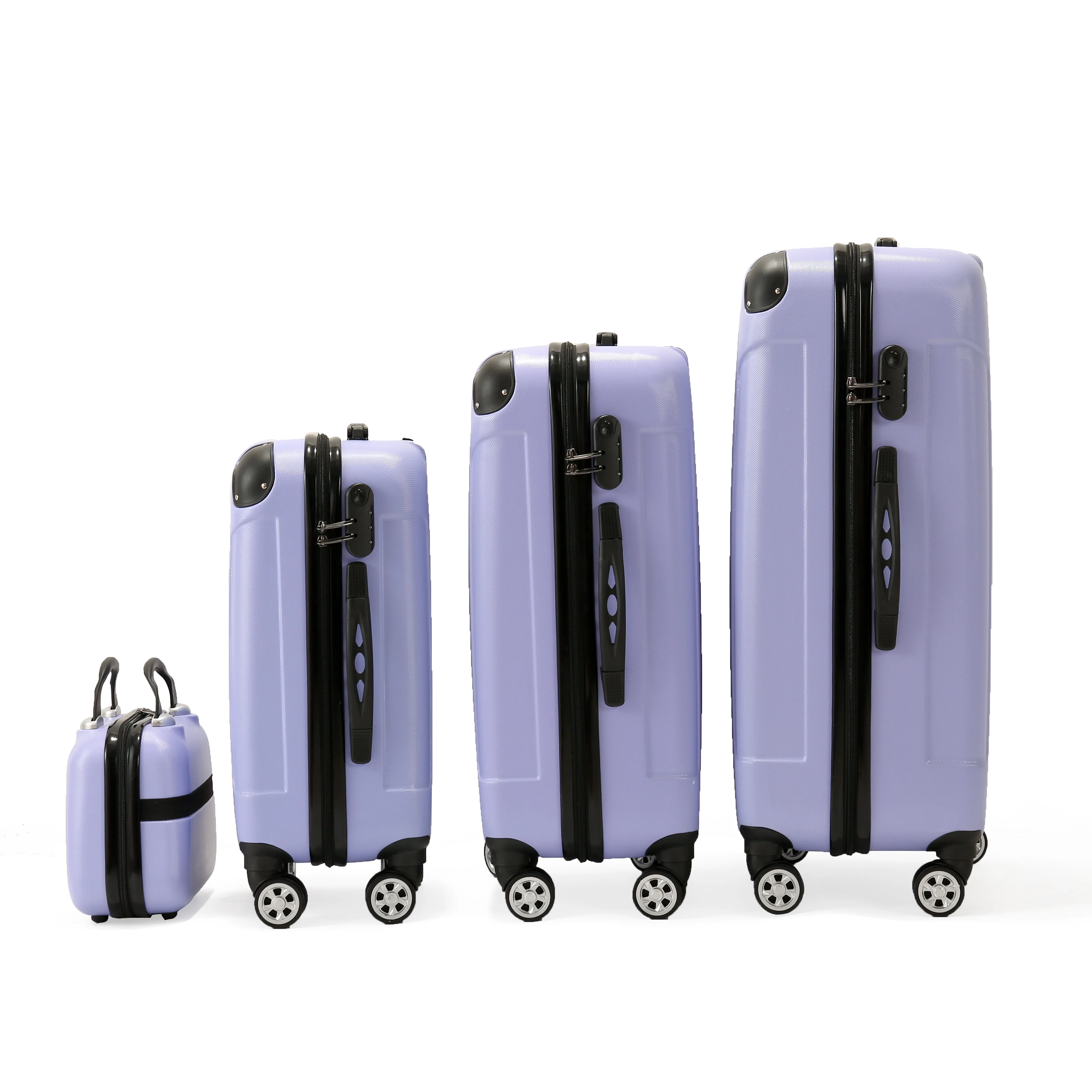 High Quality Travel Trolley Bag Hard Case 100% Polypropylene PP Suitcase metal frame luggage