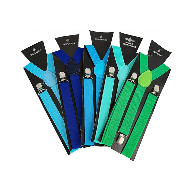 Custom Made Printed Logo Suspenders Y Shape Fashion Custom Adjustable Elastic Suspenders For Men