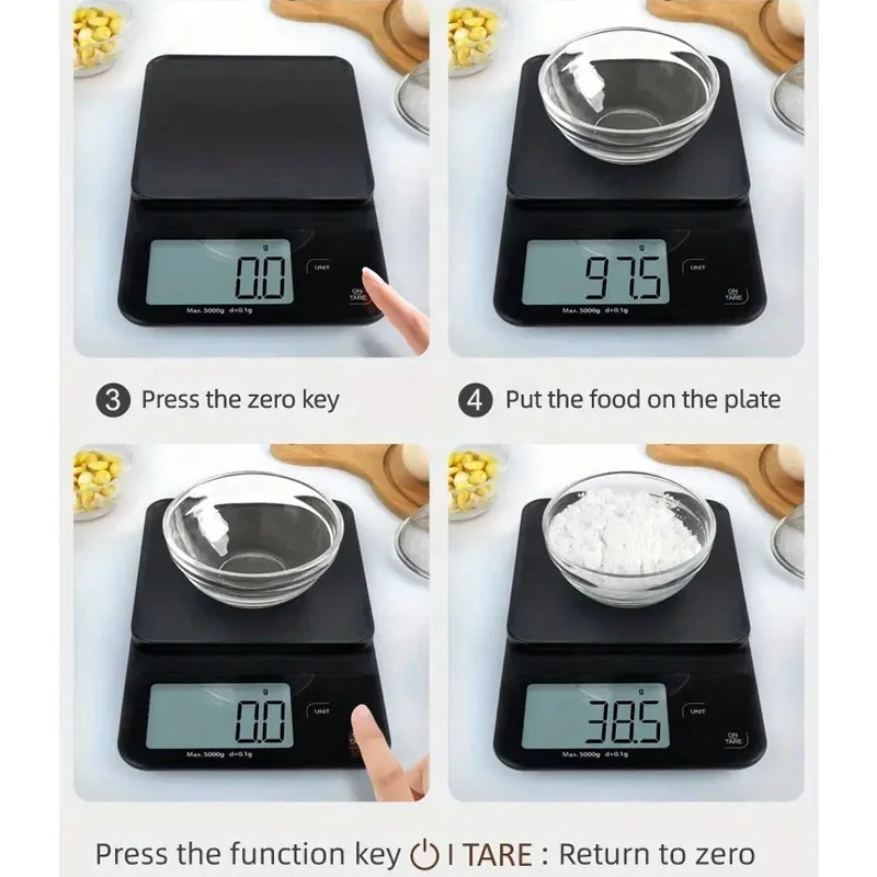 2024  High Accurate 1 Gram  Digital Manufacturing Scale Factory Kitchen Food Scales Electrical Balance 5KG