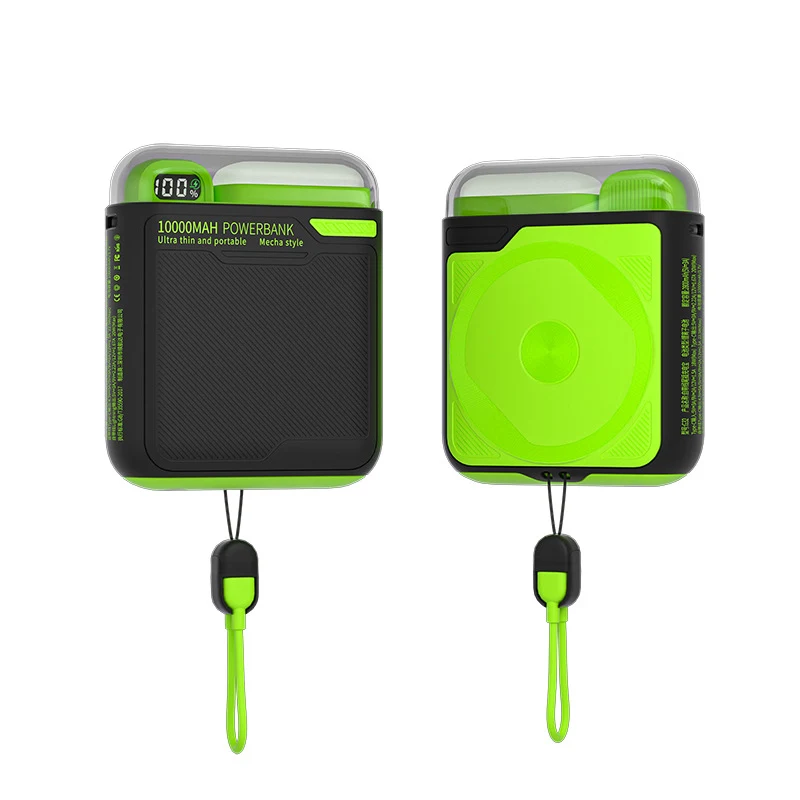 Беспроводная зарядка от OEM Внешний аккумулятор со встроенным кабелем и держателем 10000 мАч большая емкость рекламный подарок