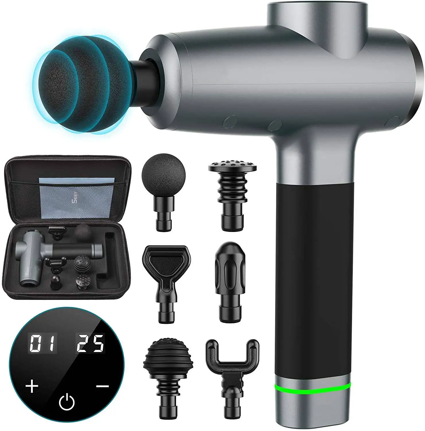 YK  model masajeador de espalda vibration heat cold body muscle new products pistolet de mini massage gun 2022