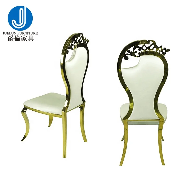 Оптовая продажа барокко высокой спинкой стул белый ресторан стулья для банкета белый pu Свадебные события стулья