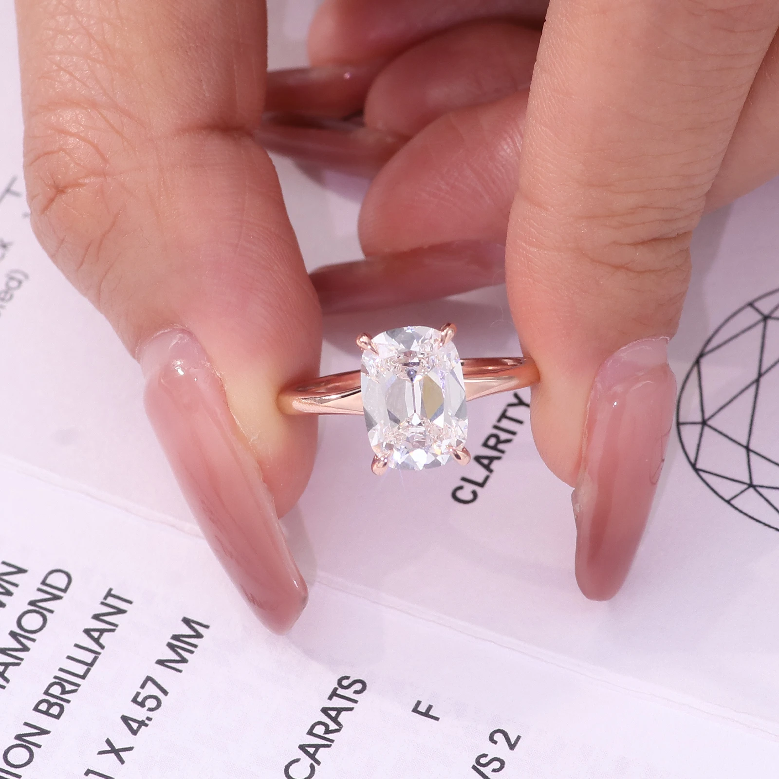 Популярное кольцо 3ct DEF VS OMC Lab Diamond с сертификатом IGI Moissanite для женщин Серебряное 10K 14K 18K на заказ