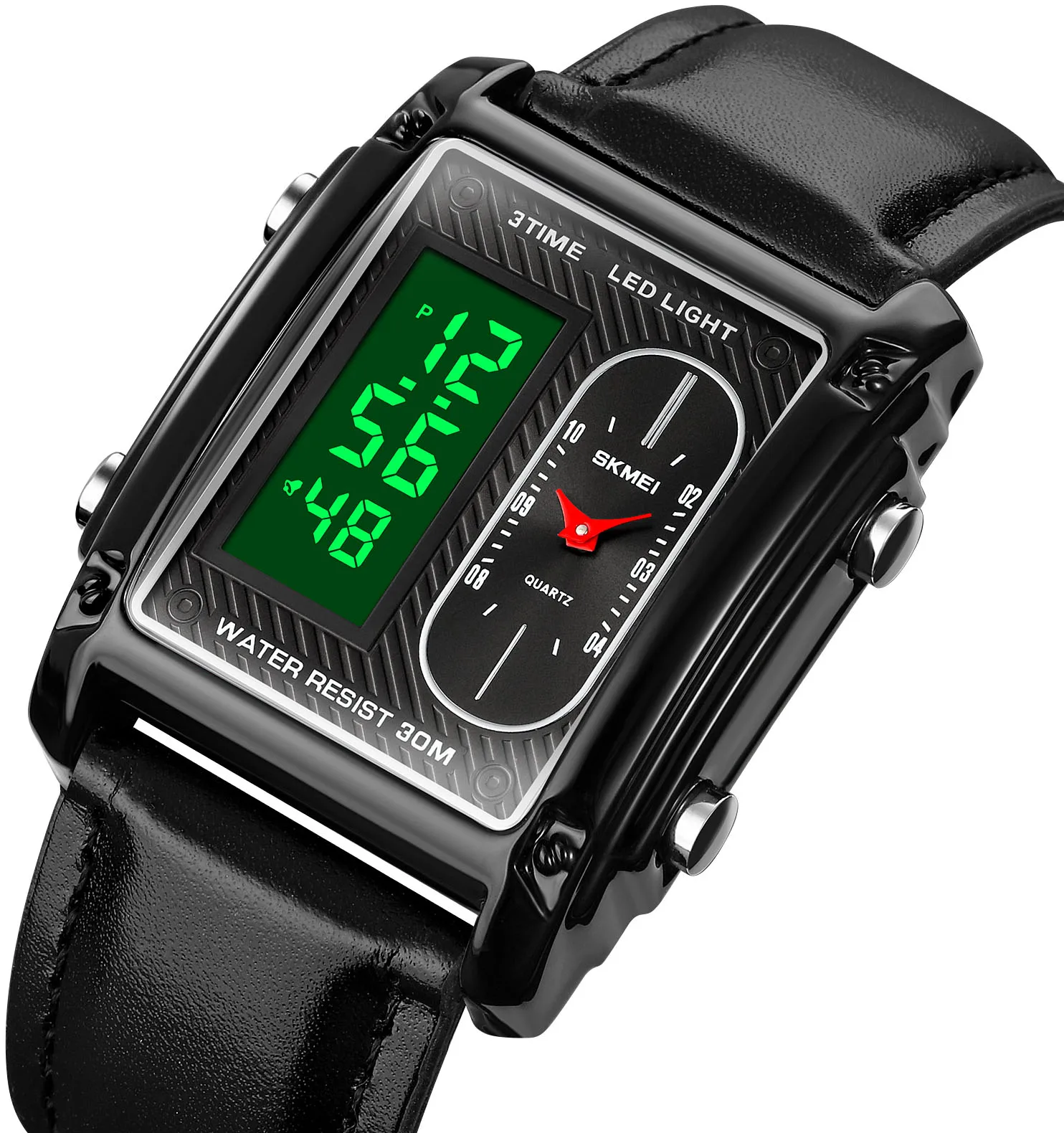 OEM Skmei custom 1868 high quality Multiple Time Digital Analog Sport Calendars wrist Watches for men