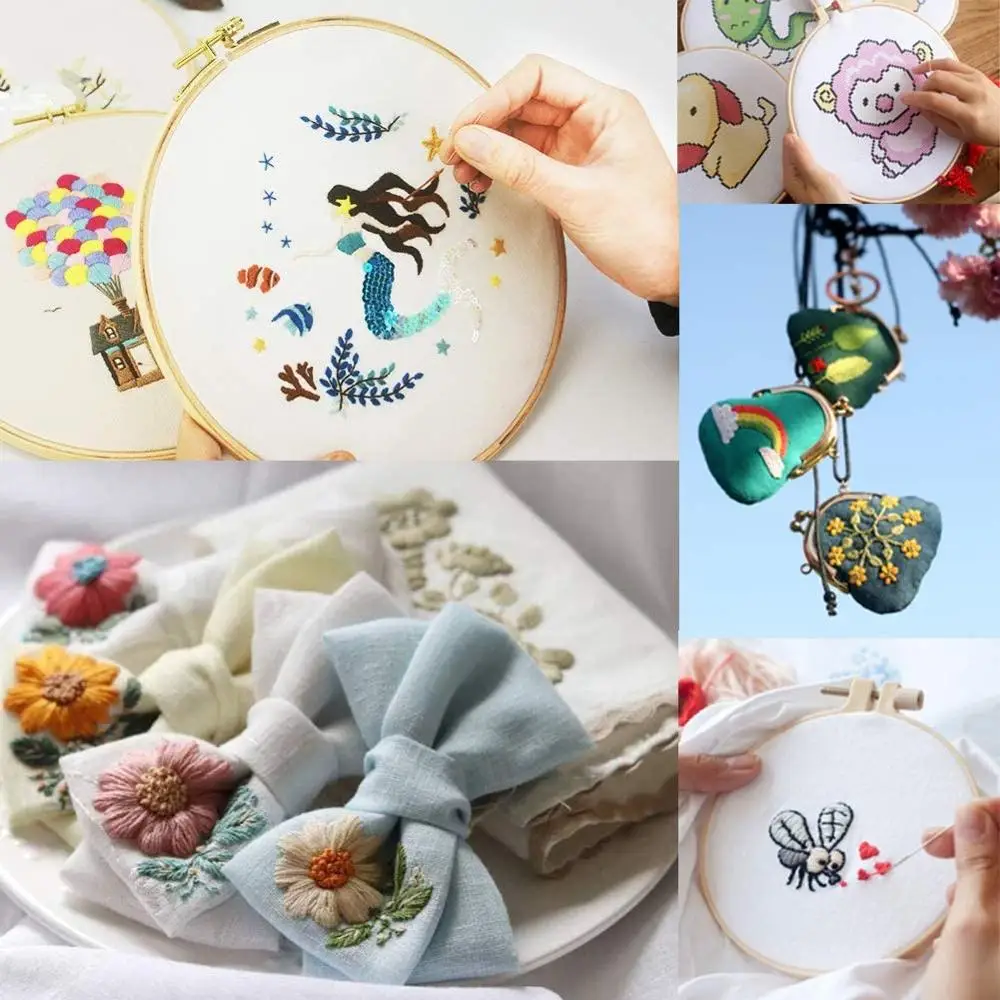 High Quality 162PCS Embroidery Kit With Embroidery Floss Cross Stitch Threads Stitching Needle Home DIY embroidery set