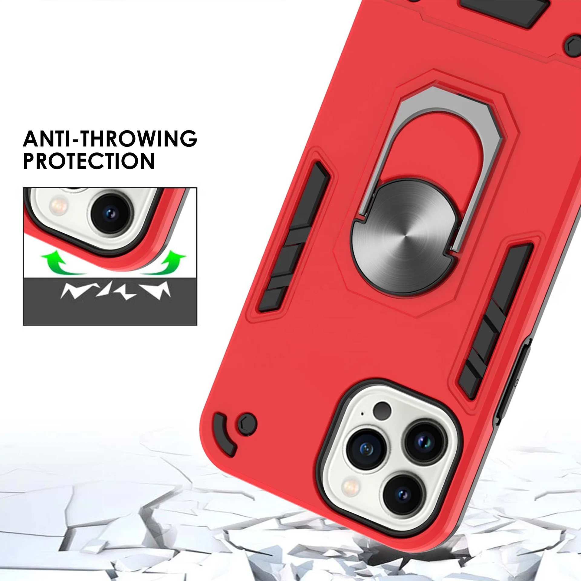 Multifunction Full Tpu Pc Hybrid Phone Case With Kickstand Belt Clip Mobile Phone Shell For Luxury Phone Case Iphone 13 Pro Max