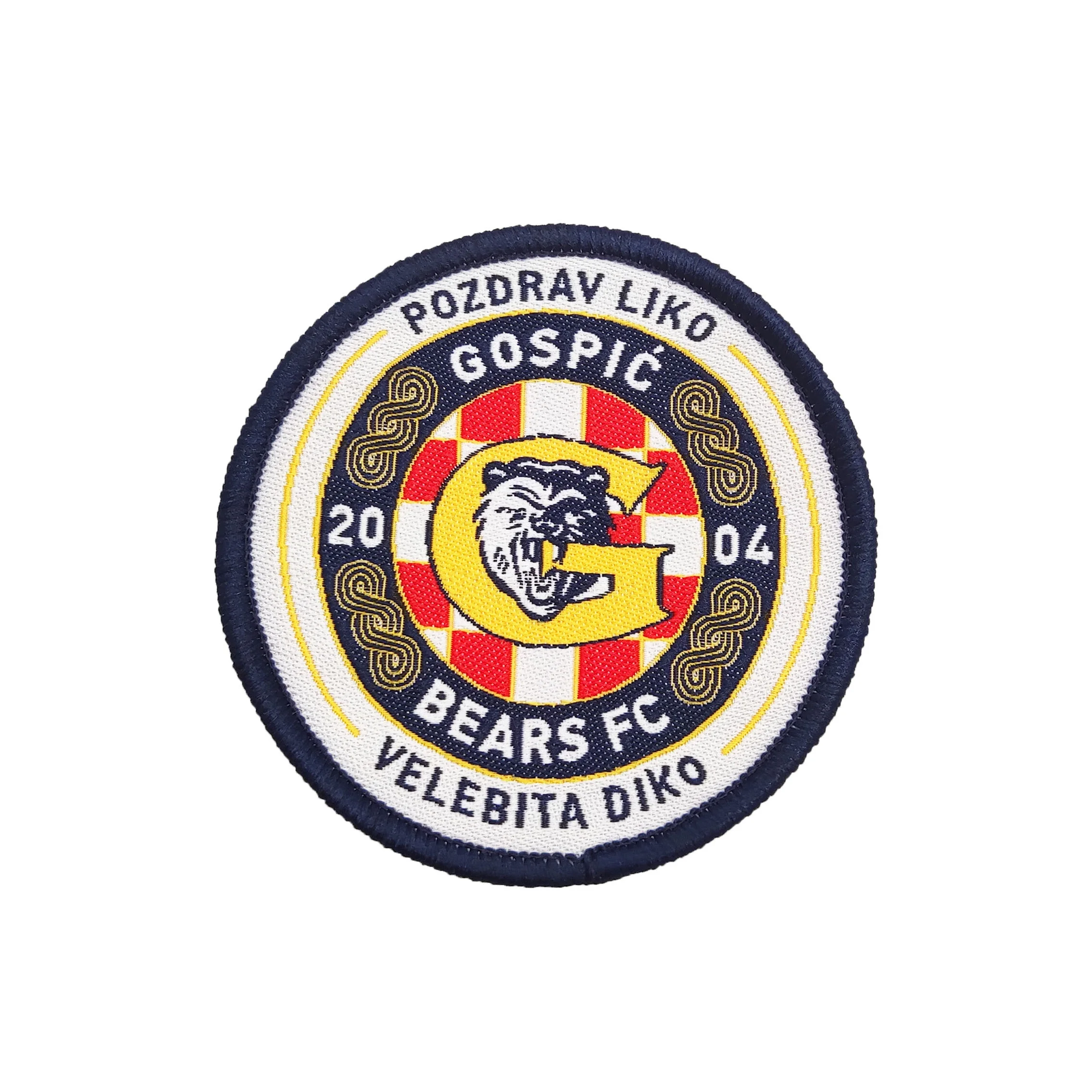 Wholesale custom embroidered fine monogram patch badges