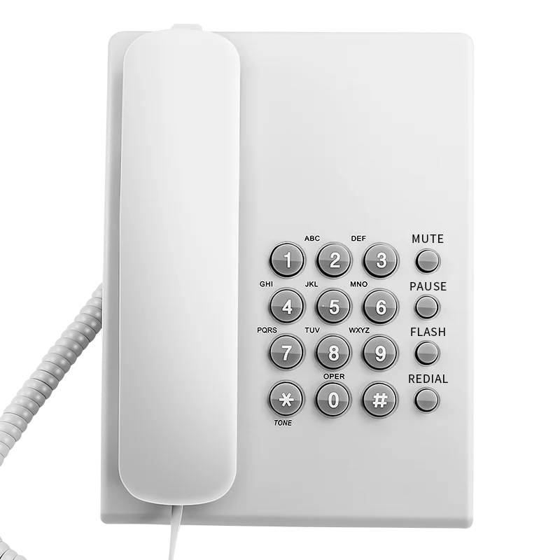 Basic Analog Phone System Desk Land Line Telephone For Office Phone FICAN500