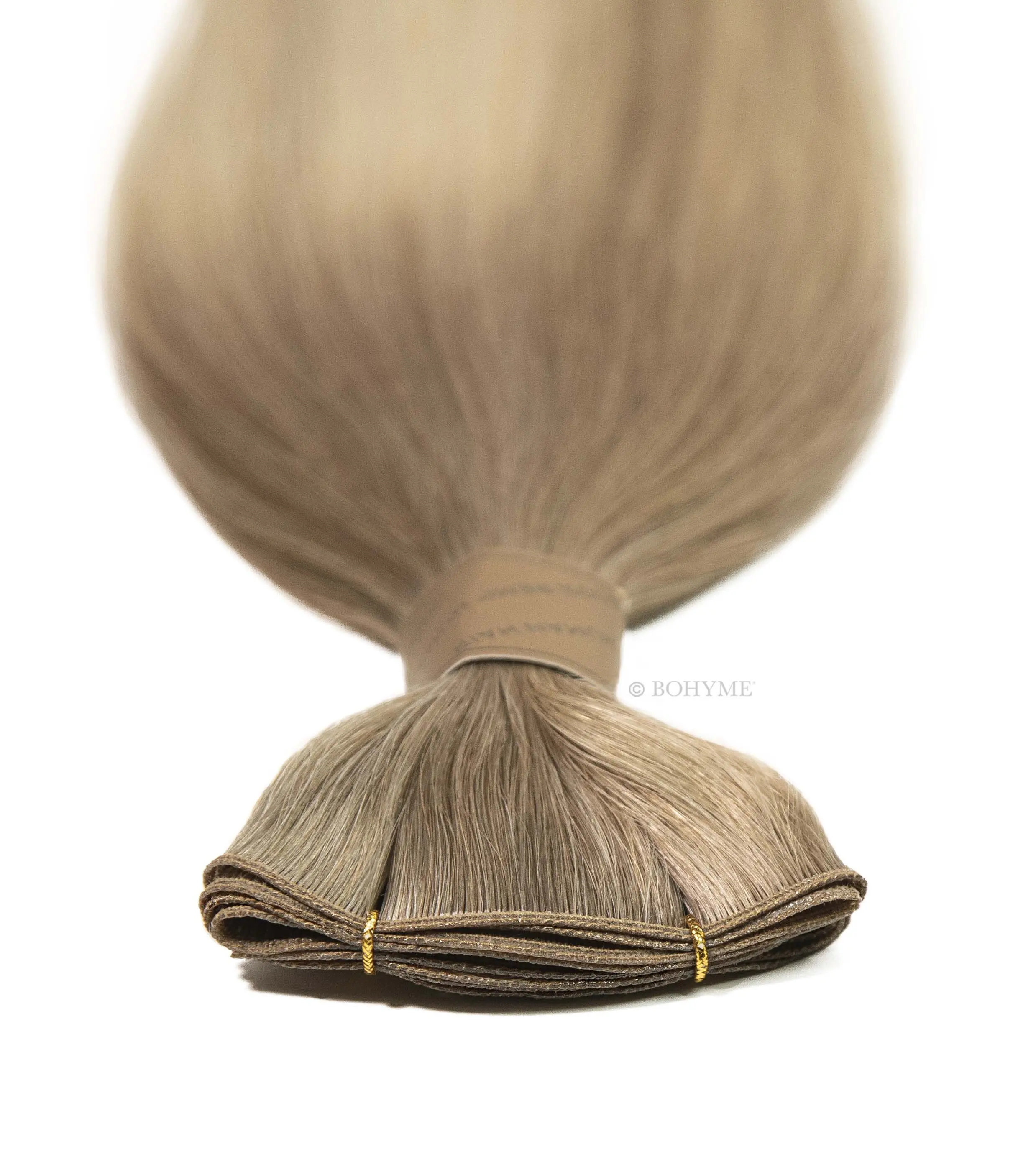 Professional new hair extension product handtied invisible genius weft with double drawn thick end