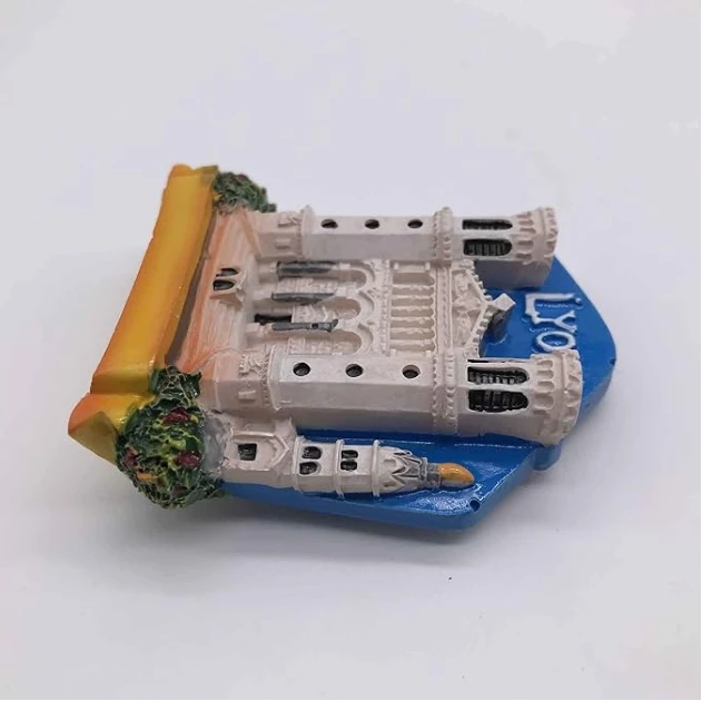 Resin 3D refrigerator magnets Lyon, France tourist souvenirs Resin handicraft