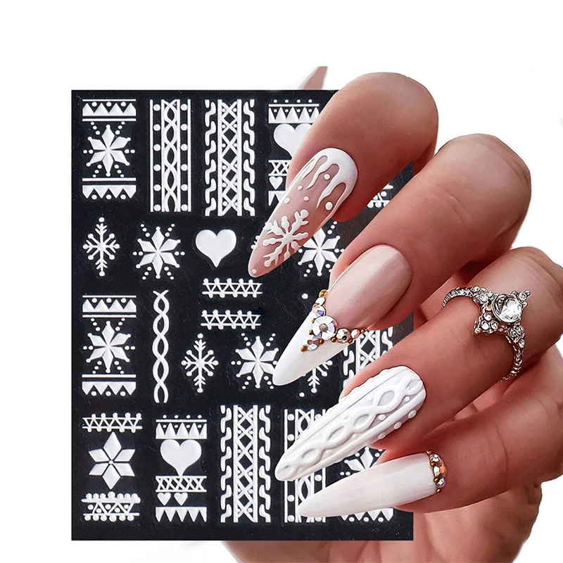 Wholesale 5D Design nail art sticker flower nail stickers 14 styles for  5d flower nail sticker
