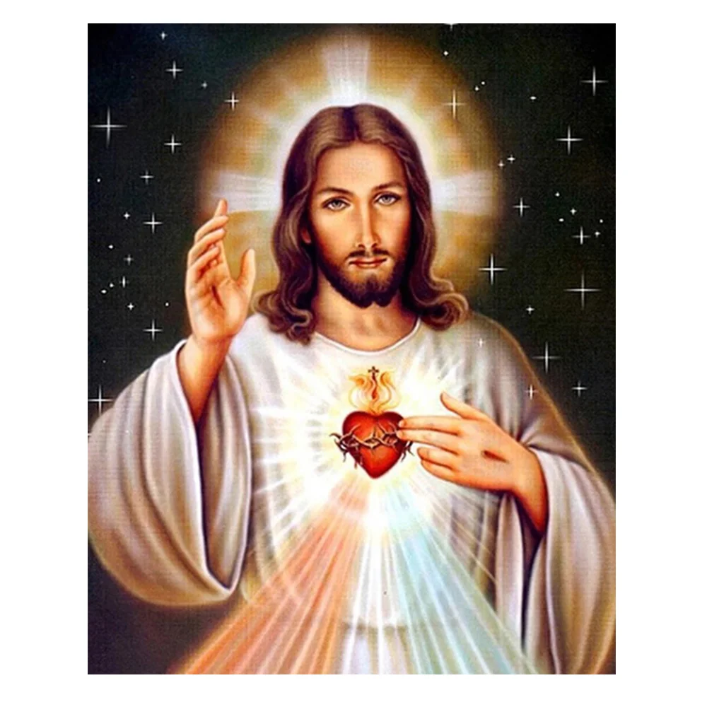 Набор для алмазной живописи 5D, вышивка, Бог любит людей, христианские картины, Алмазная мозаика, картины на холсте для продажи, крест, настенные искусства