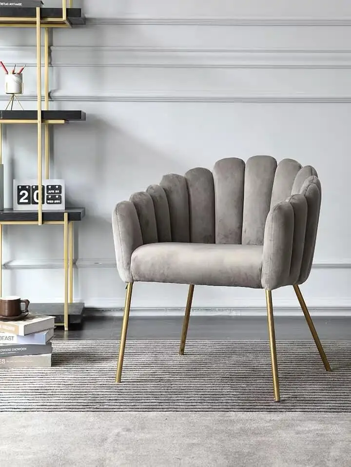 Modern wholesale home velvet armchair for Hotel living room chair velvet seat with stainless steel legs