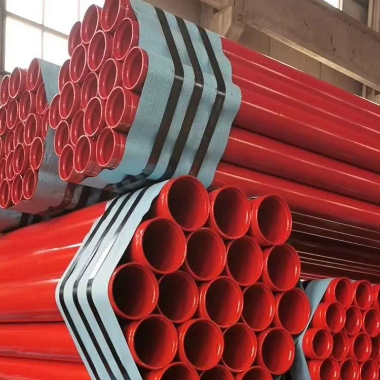 Высокое качество Astm A795 сертифицированная красная стальная труба с пластиковым покрытием противопожарная для противопожарной защиты