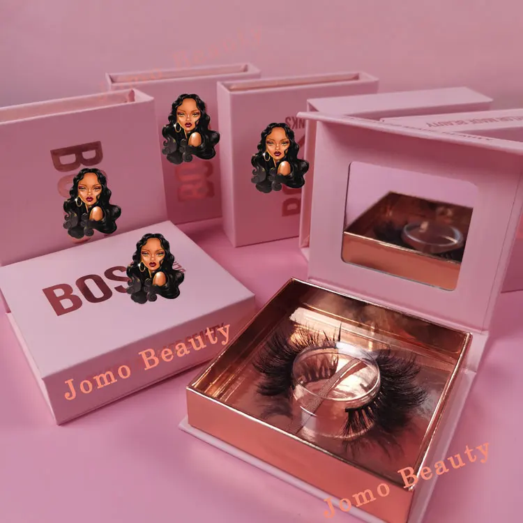 Make your logo Mirror eyelashes packaging box customized black Leopard design eye lashes cases