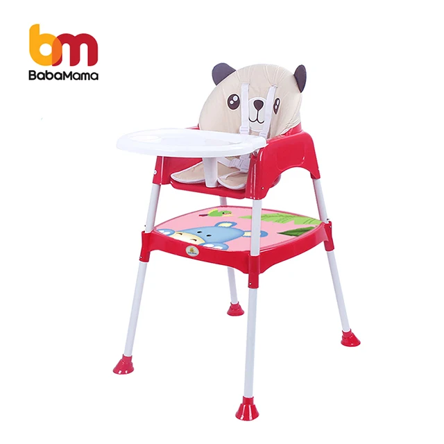 China new design wholesaler cheap portable safe plastic baby 3 in 1 high chair plastic chair for promotion