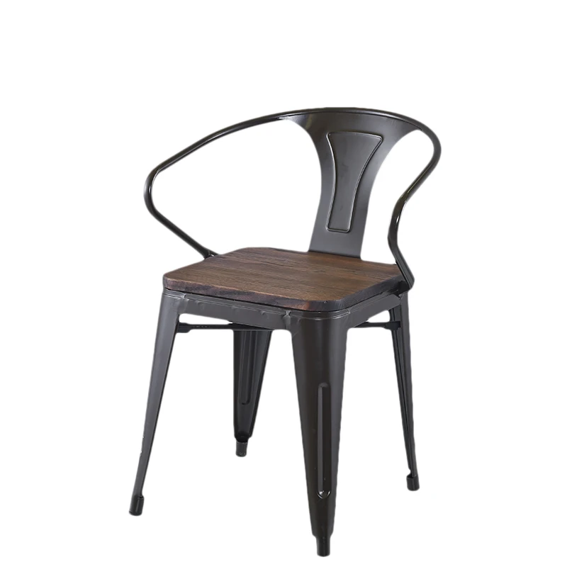 Popular restaurant kitchen metal iron industrial stackable bar stool barstool dining chair for sale
