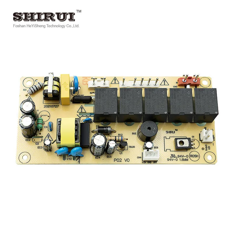 5 Button Universal range hood switch board kitchen range hood integrated control panel switch PCBA