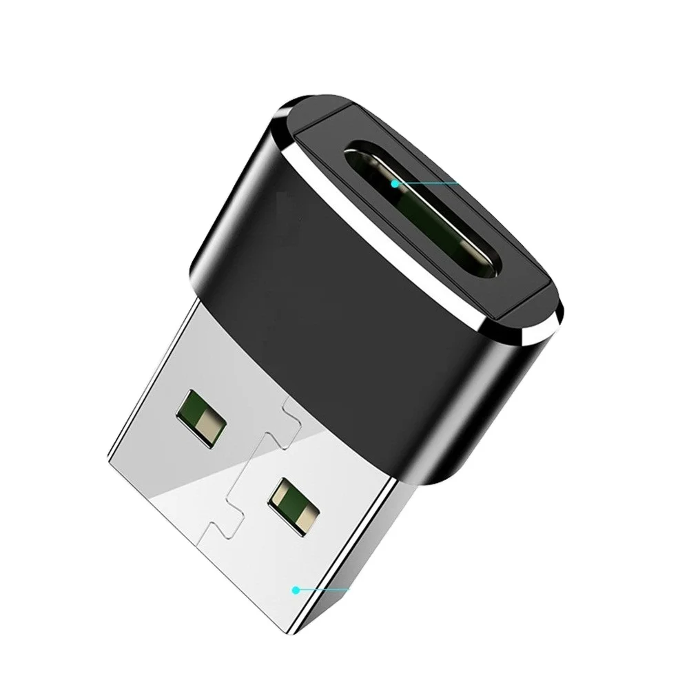 aluminium alloy shell OTG USB to Type-C adapter for charging and data transmission