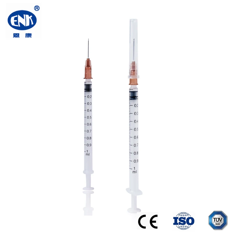 Disposable Plastic Sterile 1 ml Syringe With Cap