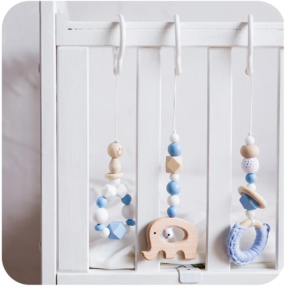 Hanging Teething Baby Plastic Teether Ring Toy Link Hook Rattle Loops Round Connecting Rings For Car Seat Stroller Accessory