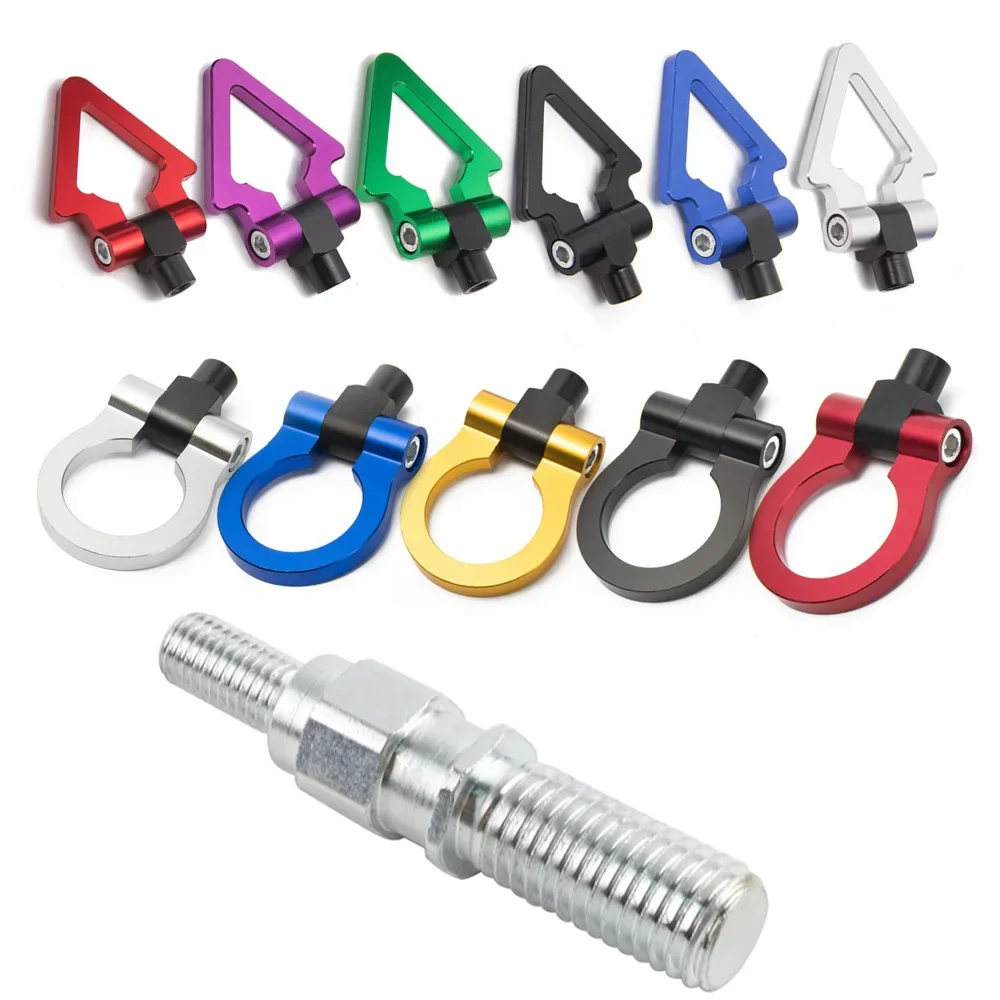 Racing Universal Aluminum Round Trailer Towing Hook Rear Tow Bar For BMW E46 E81 E30 E36 E90 E91 European Cars