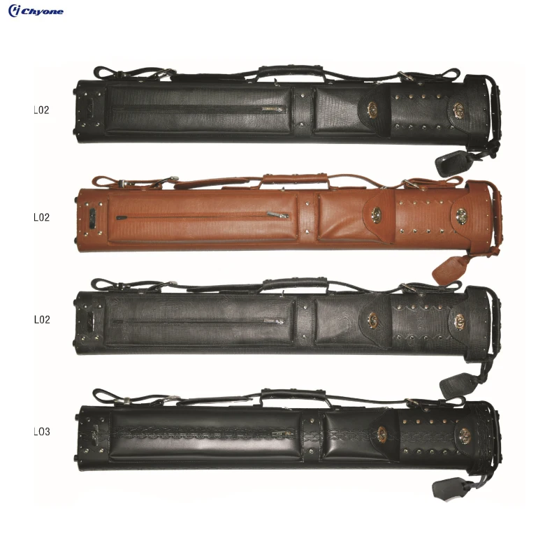 
soft leather shiny lock luxury pool cue case pool cue bag 