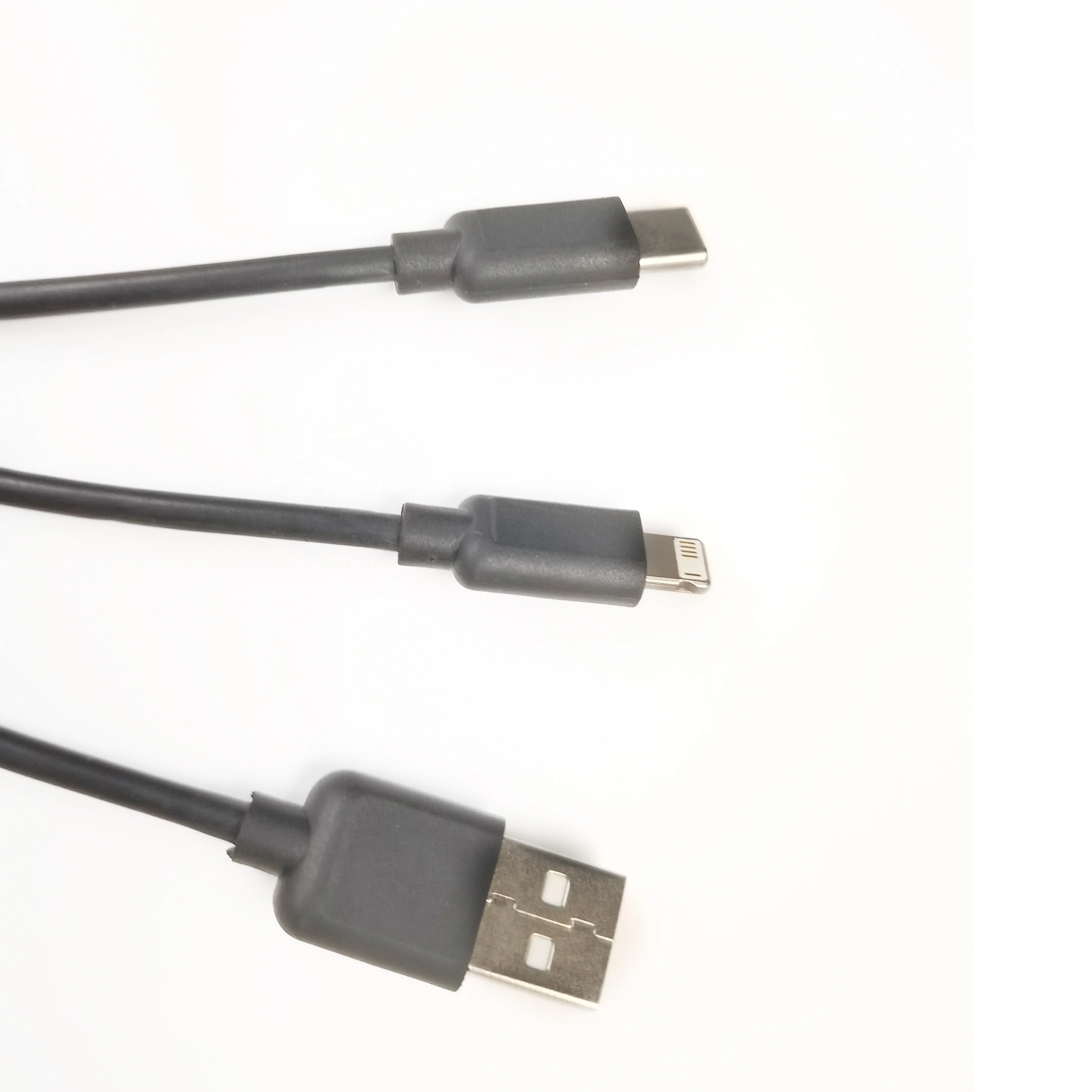 
Biodegradable usb 3 In 1 Fast Charing Braided Universal Phone Charger Type C Lightning Charging Cable For Android iPhone 