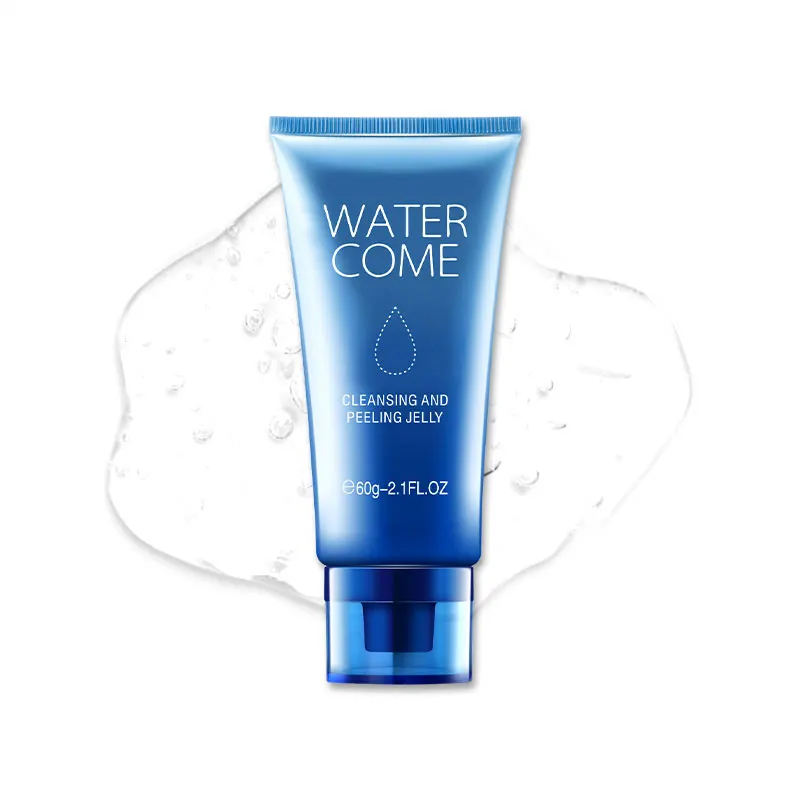Private Label Mineral Organic Dead Skin Exfoliator Peeling Gel Aloe Vera Green Tea Body Exfoliating Cleansing Face Gel