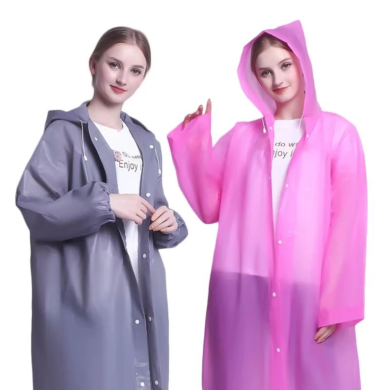 Factory direct sale disposable plastic rain coat high quality cheap rain gear waterproof Portable PE raincoats for Hiking Travel