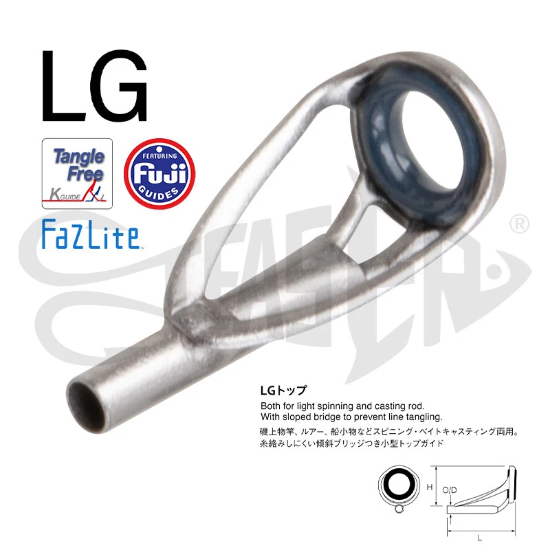 Japan Fuji Top Ring LG Authentic FUJI Top Guide Eye DIY Road Ya Gan Fuji Accessories Fishing Gear Accessories Wholesale