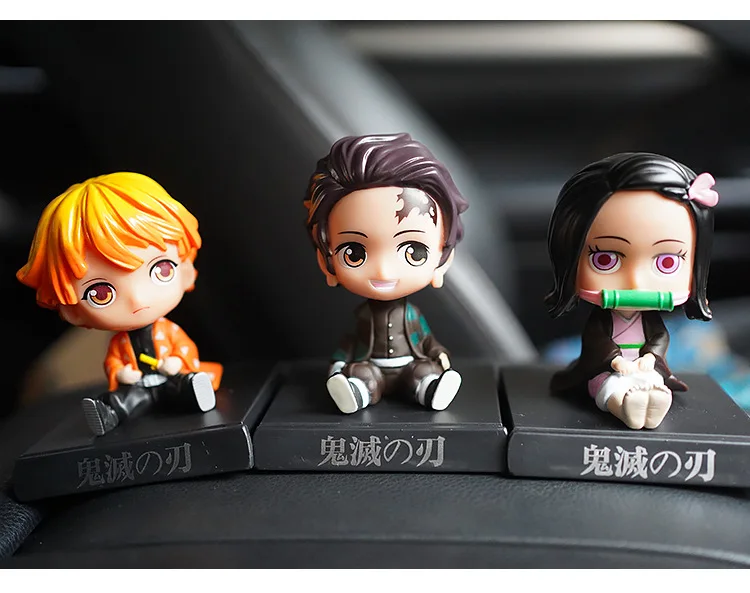 Cartoon Anime Cosplay PVC Figure Car Decoration Gift For Friends Car Dashboard Dolls Figure With Box Shaking Head car ornaments