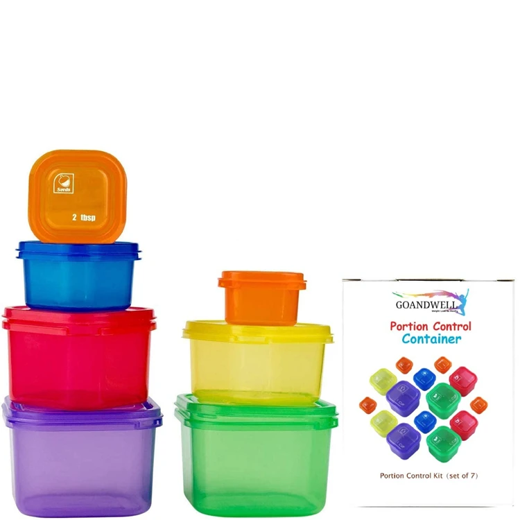 21 Day Weight control Container Kit for Weight Loss Set 7 Pieces airtight food storage containers set