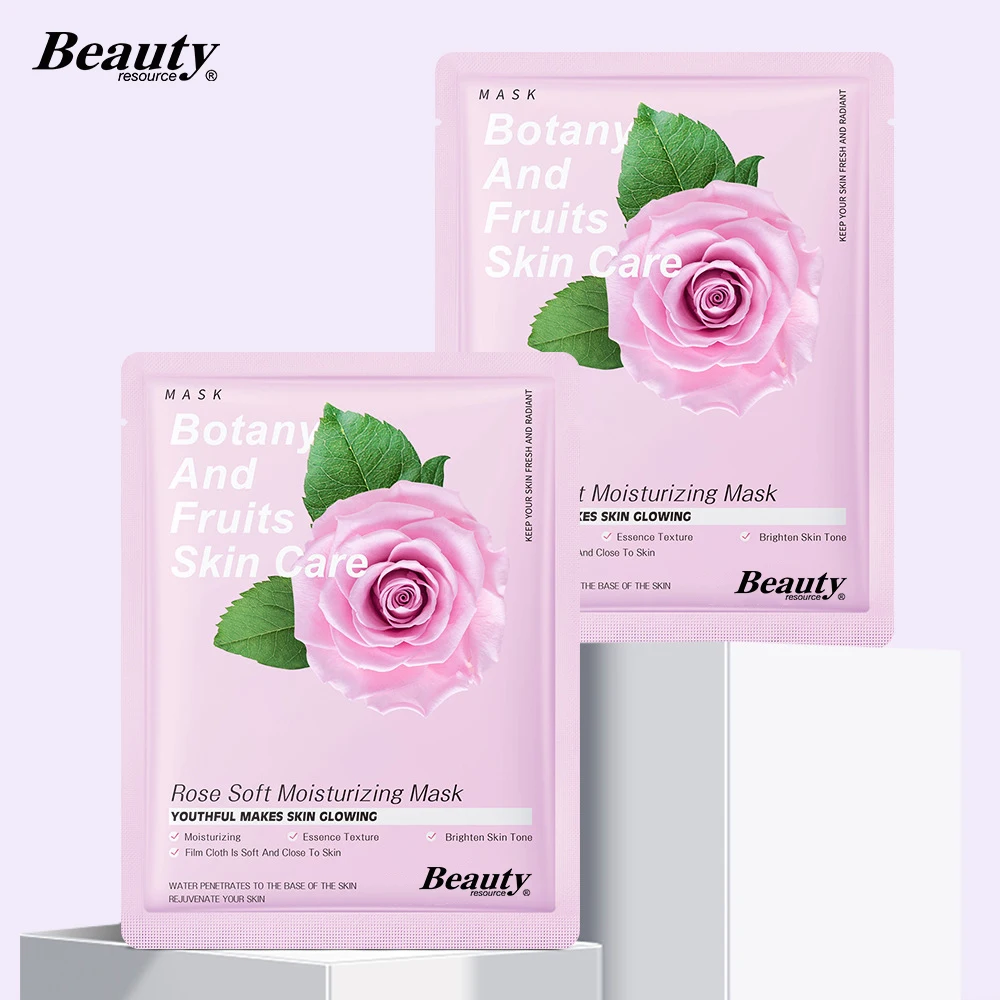 Wholesale Shrink Pores Anti-wrinkle Hydrating Oil-control Repair Face Masks Rose Soft Moisturizing Facial Mask