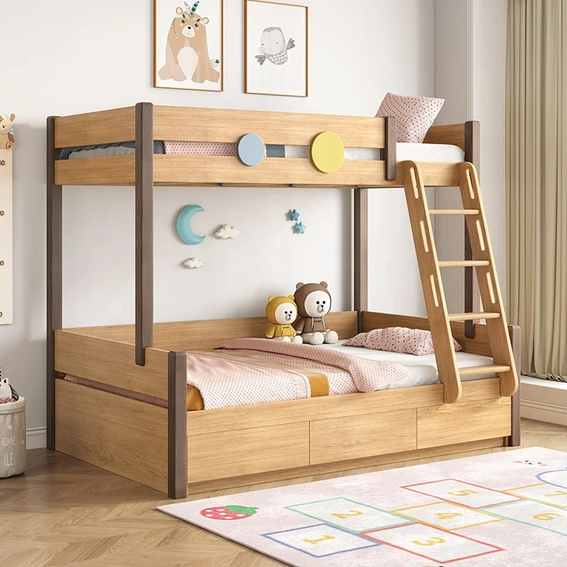 Цены по прейскуранту завода-изготовителя дешевая деревянная строки скелет для хранения детская двухъярусная кровать с лестницей