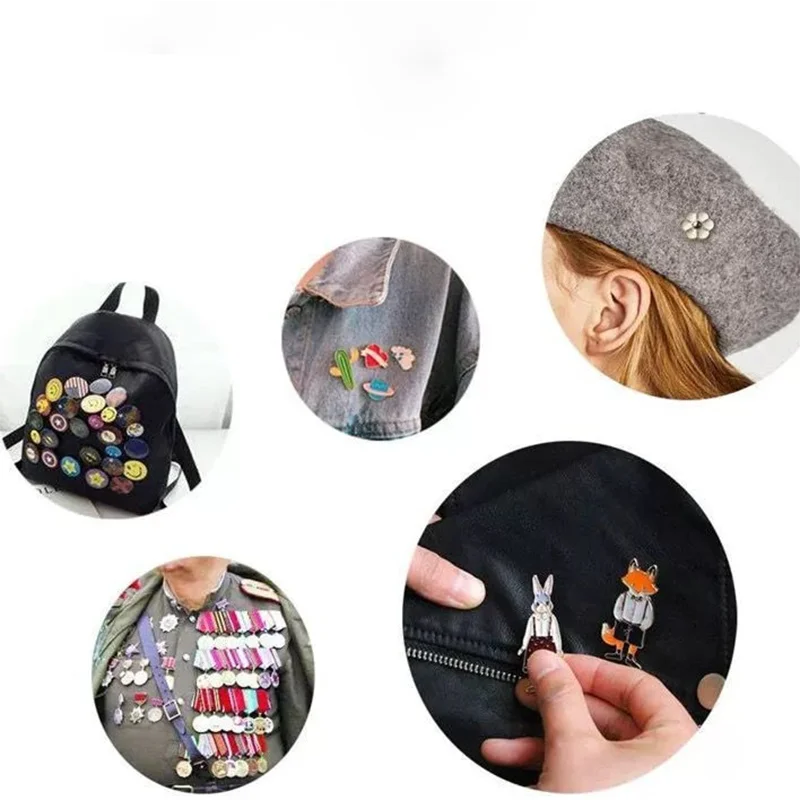 100sets/bag Nail Tie Tack Pin Clutch Butterfly Clasp Brooch Base for Women DIY Jewelry Decoration