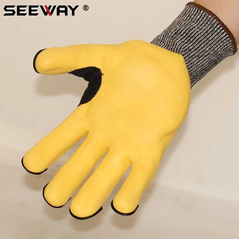 Heavy Duty TPR Anti Impact & Cut Resistant Oil Field Mechanic Gloves