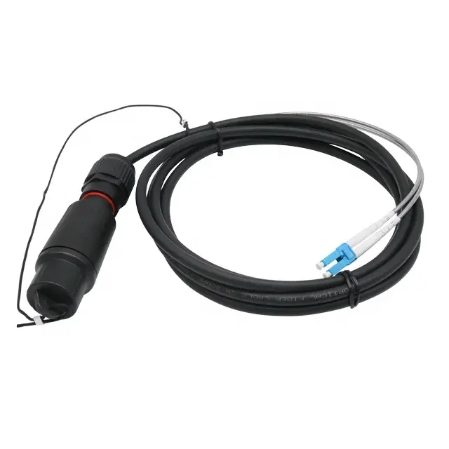 proofwater armour optic fiber jumper patch cord fiber lc sc armored optical cable with ip68 sc/apc connector