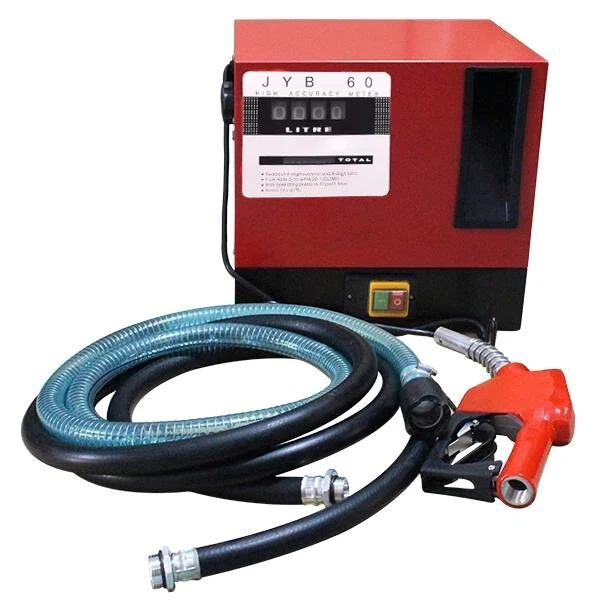 AC Fuel Pump Transfer Kit Portable Fuel Dispenser Pump Set  230v Mini Diesel Transfer Refueling Equipment with Meter