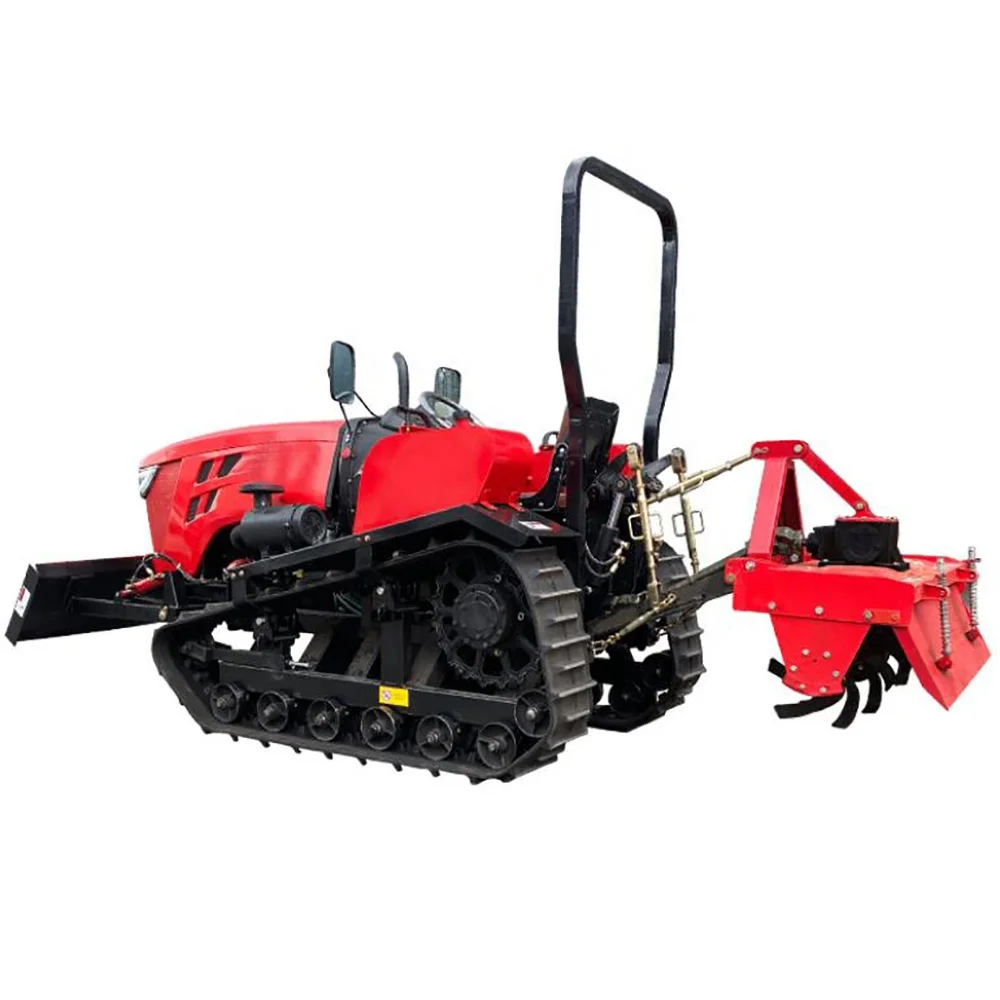 crawler tractor mini rotary rotavator agriculture loader small garden diesel China plow farming tractors cultivator tiller