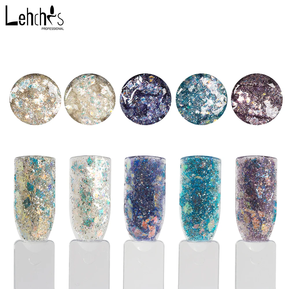 Lehchis nail wholesale vendor supply latest design uv gel nail polish 15ml nail sequins art drill poly gel
