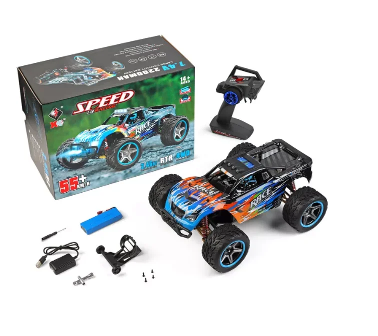 Wltoys 104019 радиоуправляемые автомобили 1/10 2 4 ГГц электрический пульт дистанционного управления полноприводный Бигфут 55 км/ч высокоскоростной внедорожник модель игрушки